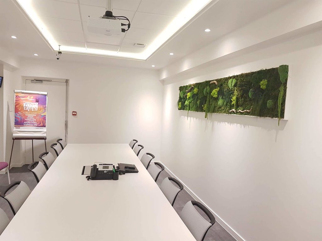 mur vegetale salle de reunion