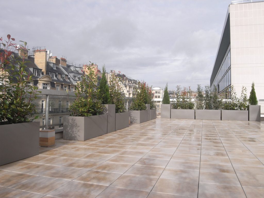 idée d'aménagement végétal pour terrasse d'entreprise